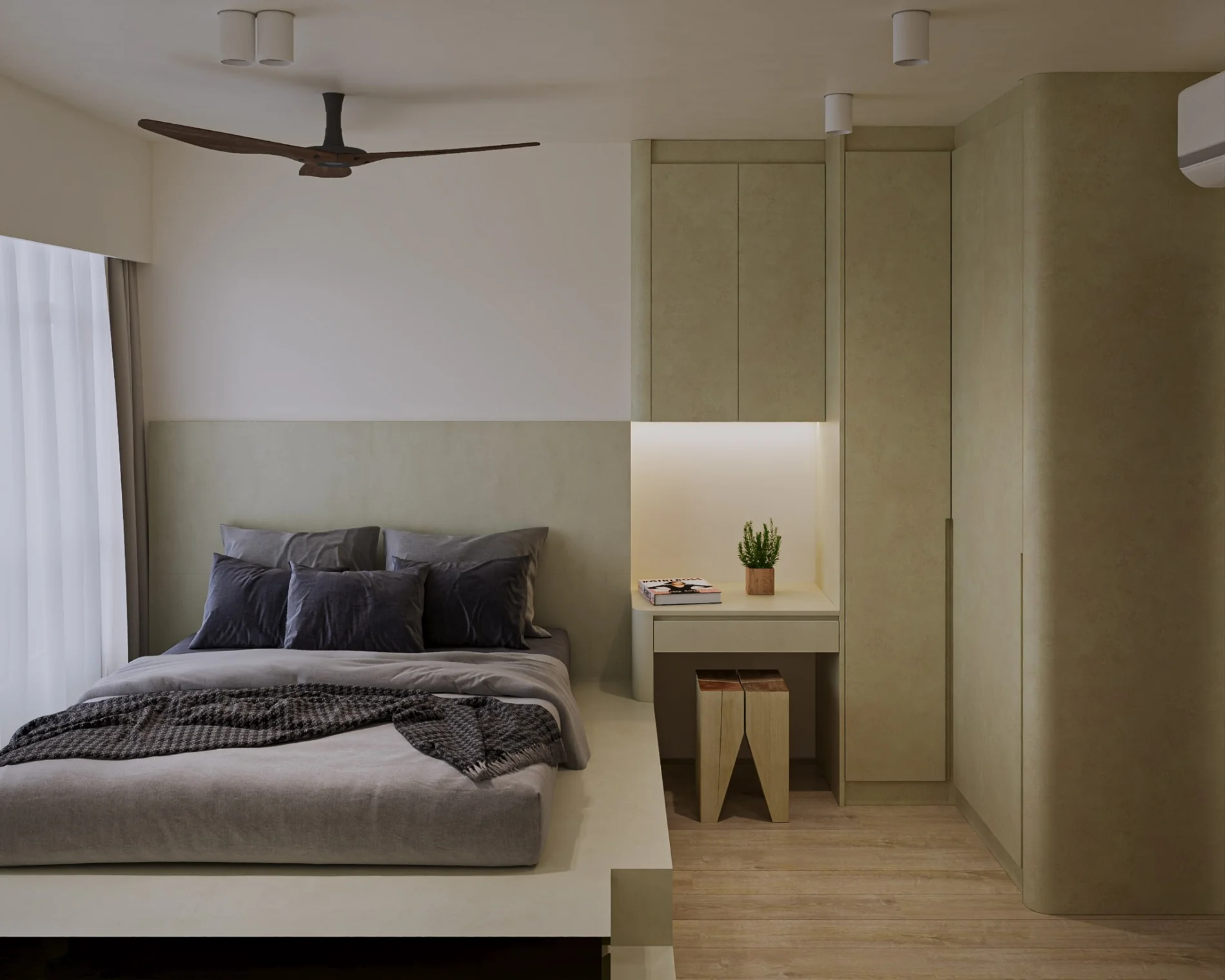 Bedroom design rendering