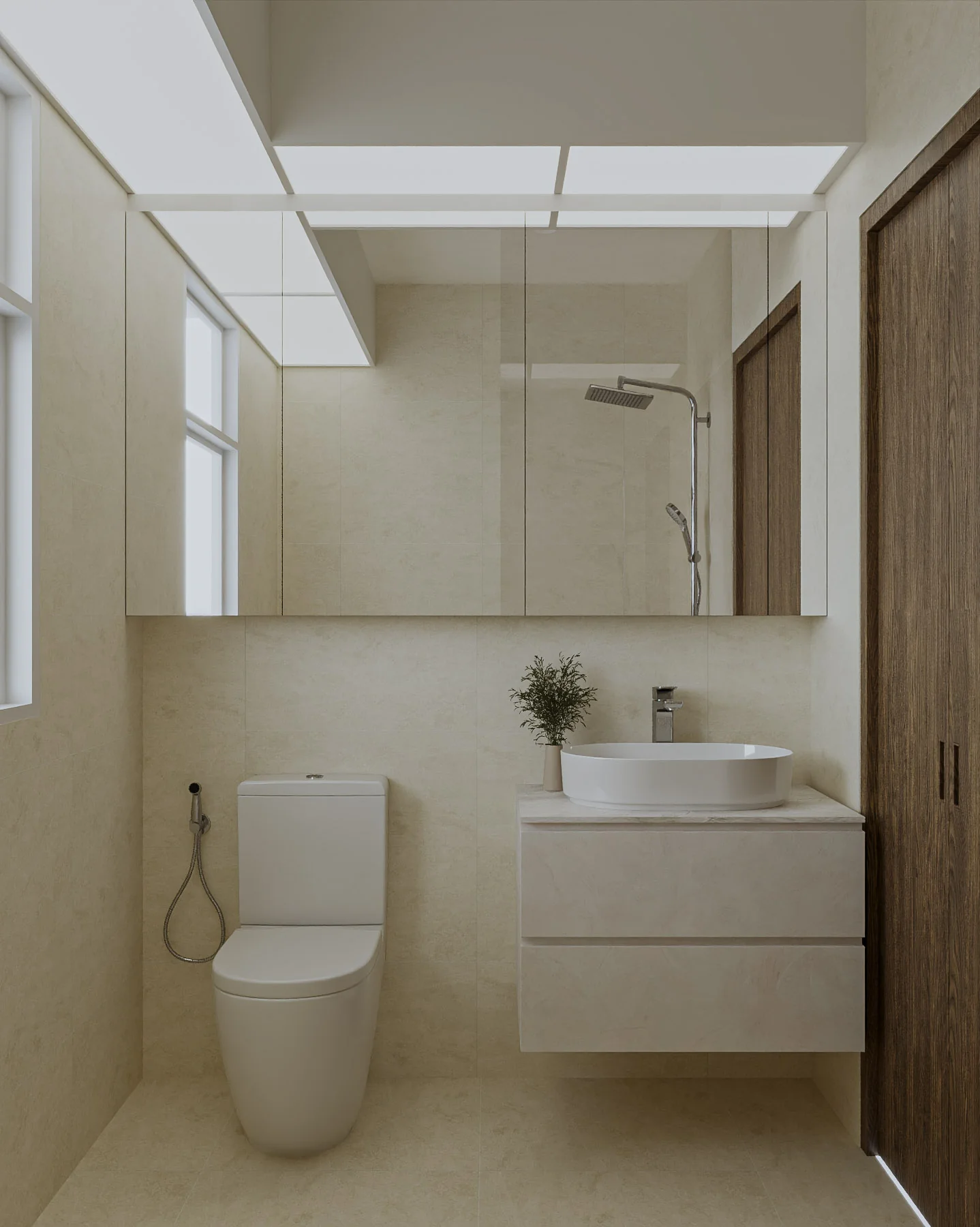 Bathroom 3D rendering