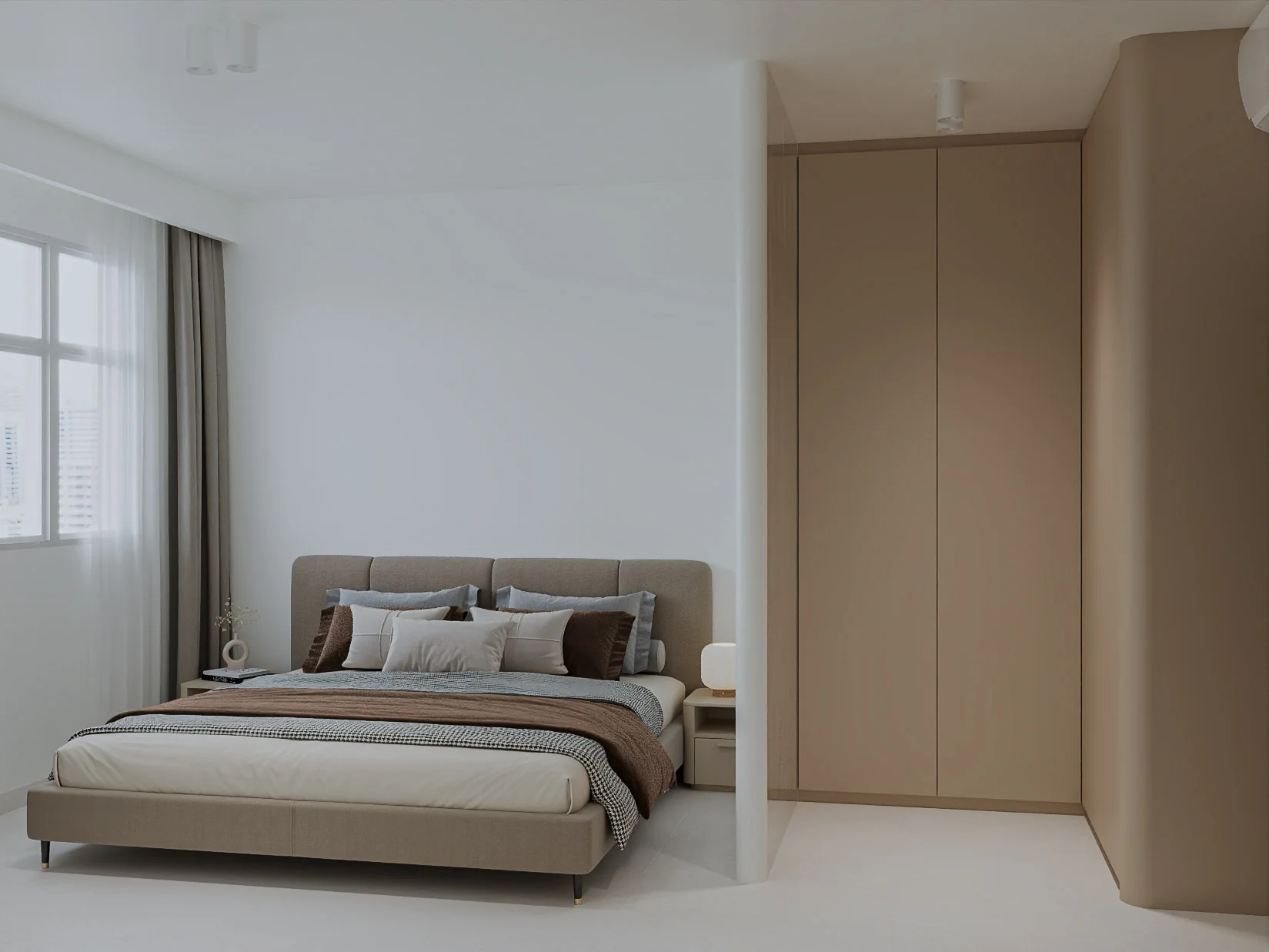 Master bedroom 3D rendering