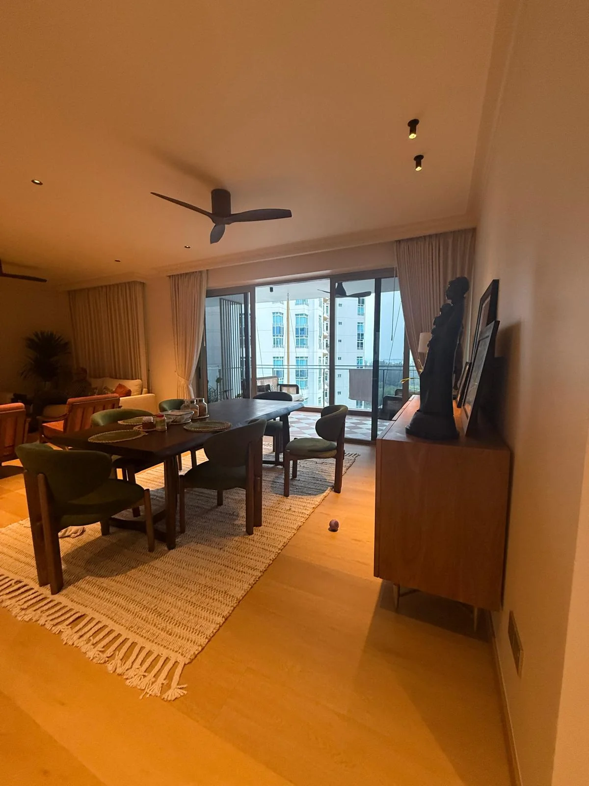 Living and dining towards balcony