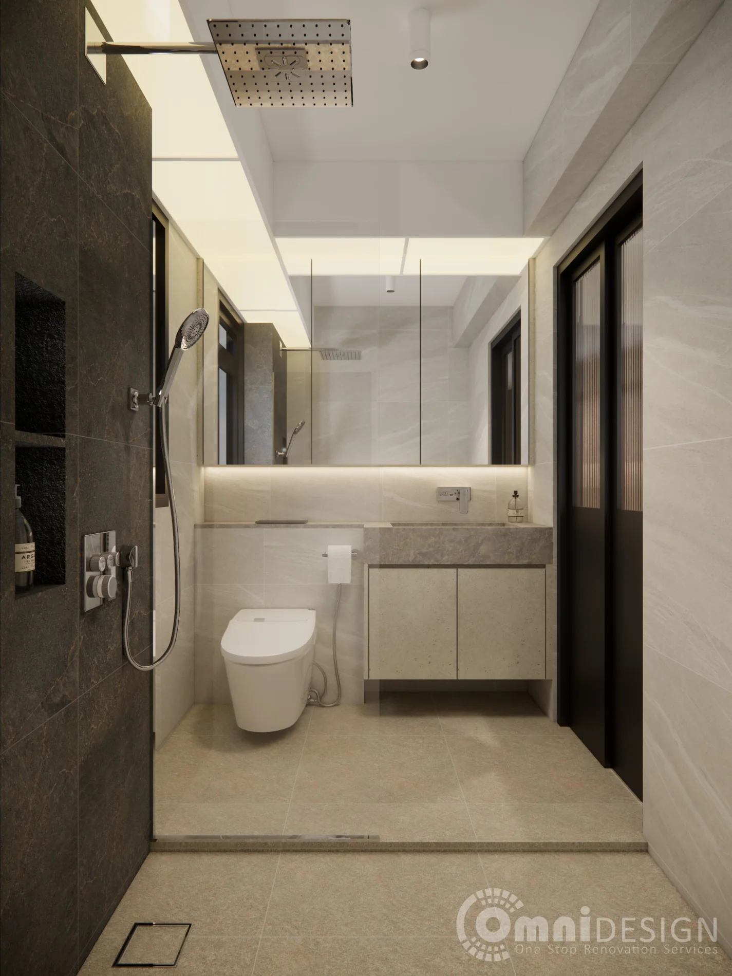 Second bathroom rendering